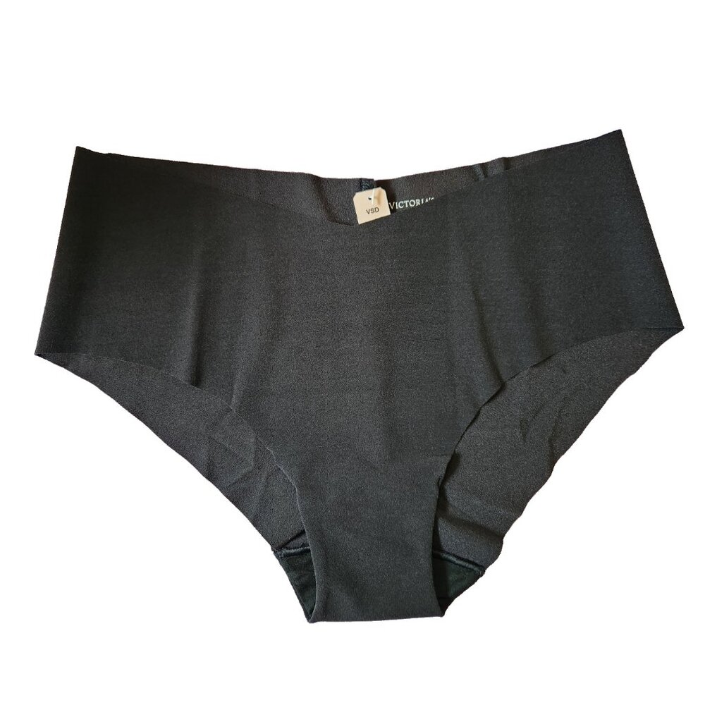 NEW Victoria's Secret Black No Show Hiphugger Panty